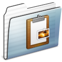 Clipboard Folder Graphite Stripe Sidebar Icon 128x128 png